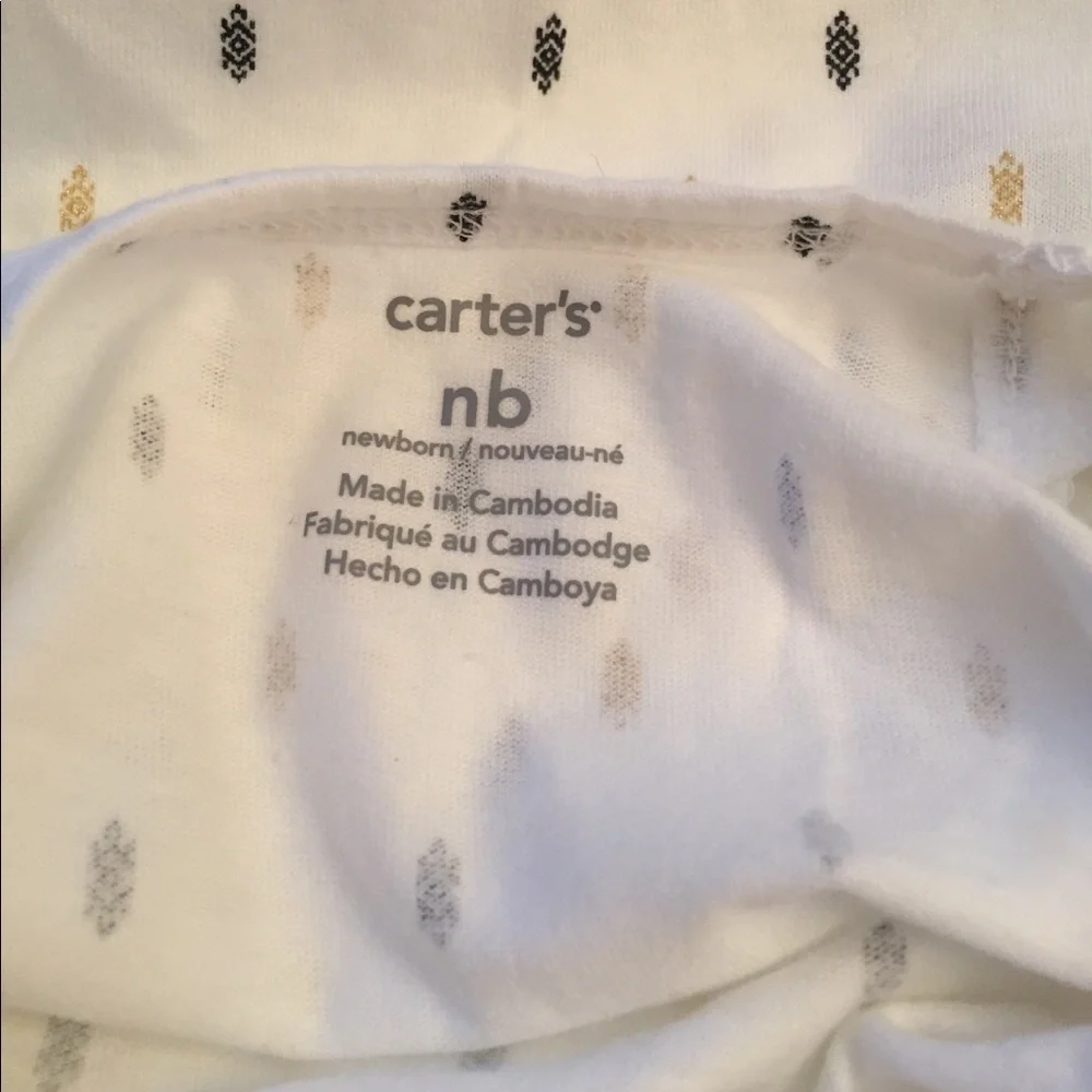 Carters never been used onesie.
